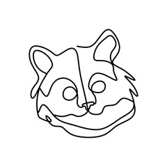 siberian cat continues line art