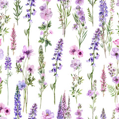 Naklejka premium Lovely and Beautiful Spring Flowers Pattern for Fabric, Wallpaper, and More
