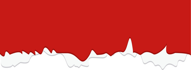 Red and White Torn Paper