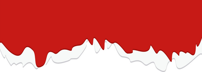 Red and White Torn Paper