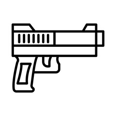 Handgun line icon