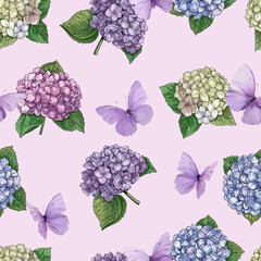 Lovely and Beautiful Spring Flowers Pattern for Fabric, Wallpaper, and More