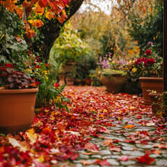 Cozy Fall Garden Path