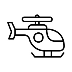 Obraz premium Police Helicopter line circle icon