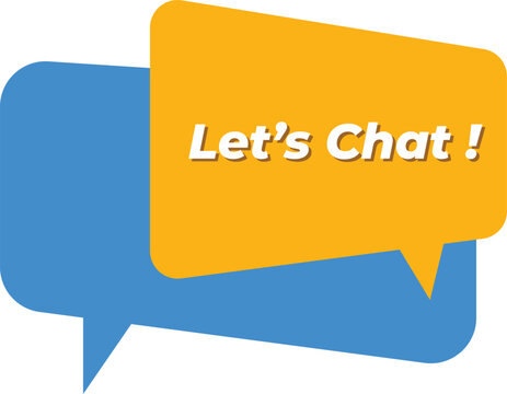 Let's chat Vector for chatting, message, mail, website. Banner for business, marketing and advertising