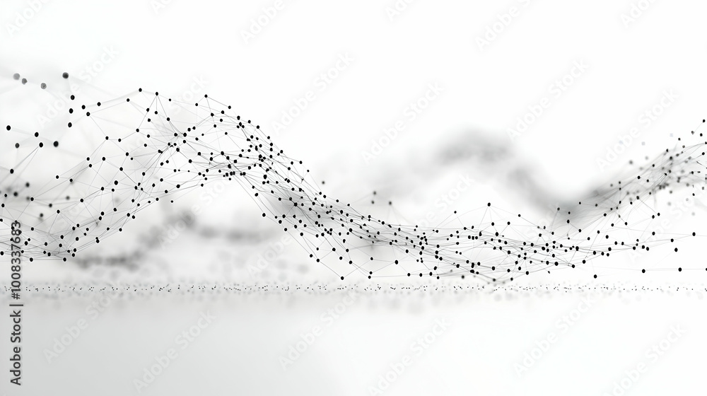 Poster Abstract Background with Connecting Dots and Lines
