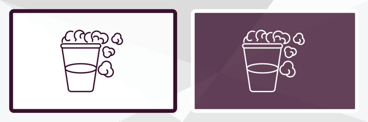 popcorn box outline icon. Linear vector from cinema concept. Thin line white and black popcorn box icon isolated on white and dark background