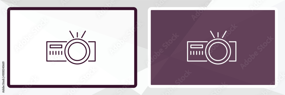 Aufkleber image projector outline icon. linear vector from cinema concept. thin line white and black image pro
