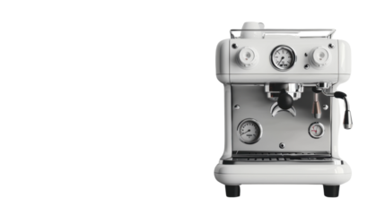 Coffee machine on white background