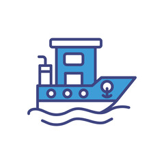 Tugboat icon vector stock illustration