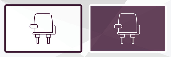 cinema seats outline icon. Linear vector from cinema concept. Thin line white and black cinema seats icon isolated on white and dark background
