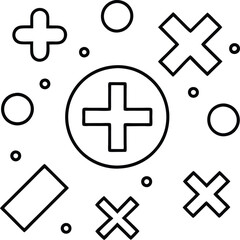 Obraz premium Mathematical and geometrical signs isolated on white or transpartent background