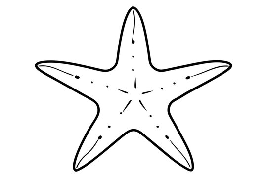 recommend clip art: starfish silhouette vector illustration white background