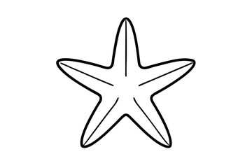 starfish silhouette vector illustration white background