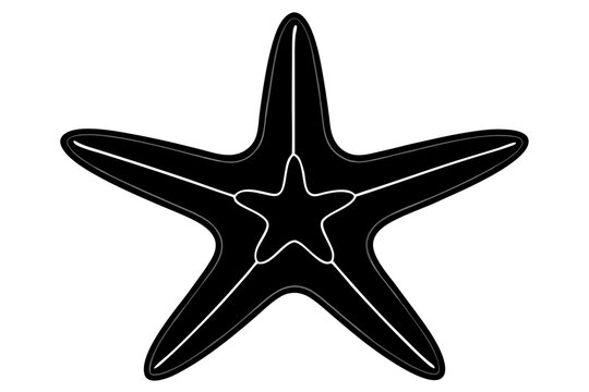 recommend clip art: starfish silhouette vector illustration white background