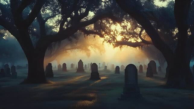 Cemetery at Dawn