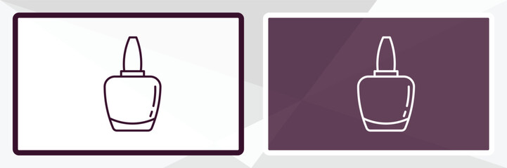 nail polish outline icon. Linear vector from beauty concept. Thin line white and black nail polish icon isolated on white and dark background