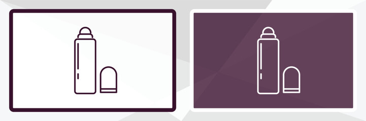 concealer outline icon. Linear vector from beauty concept. Thin line white and black concealer icon isolated on white and dark background