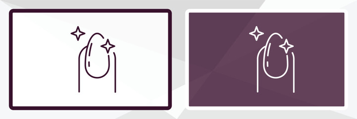 manicure outline icon. Linear vector from beauty concept. Thin line white and black manicure icon isolated on white and dark background