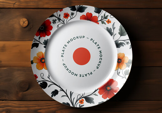 Ceramic Plate Mockup Generated with AI