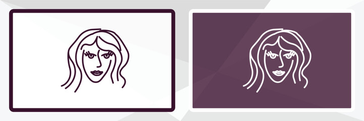 hair sample outline icon. Linear vector from beauty concept. Thin line white and black hair sample icon isolated on white and dark background