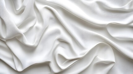Obraz premium Smooth, white fabric draped elegantly, showcasing texture and flow.
