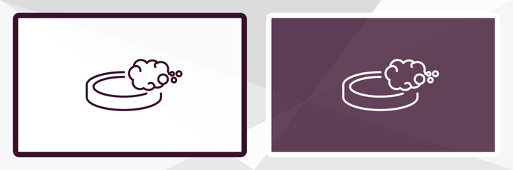 soap bar outline icon. Linear vector from beauty concept. Thin line white and black soap bar icon isolated on white and dark background