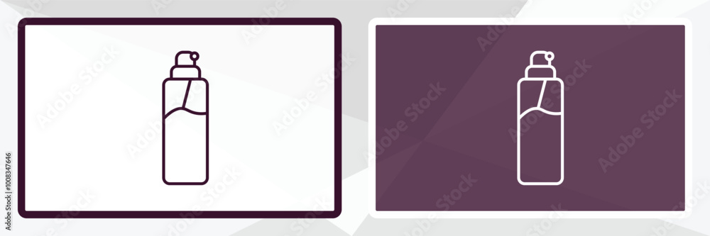 Poster aplicator bottle outline icon. linear vector from beauty concept. thin line white and black aplicato