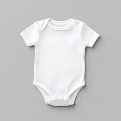 Pristine Onesie Isolated on Grey Background Macro Shot of Baby Clothing