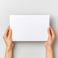 Obraz premium Close up of Smiling Young Woman Holding Blank Sign with Custom Text on Grey Background