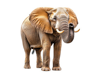 Obraz premium Elephant standing, white isolate background