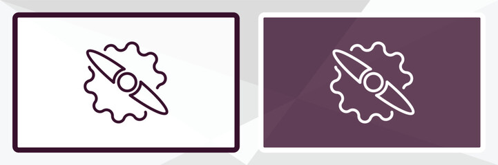 gamma ray outline icon. Linear vector from astronomy concept. Thin line white and black gamma ray icon isolated on white and dark background