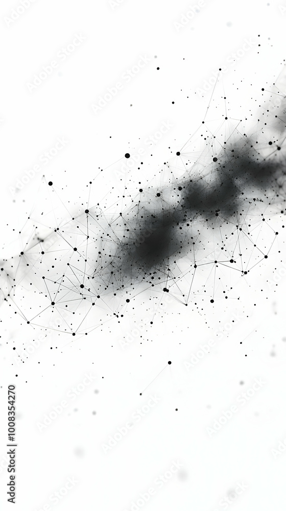 Aufkleber abstract background with connecting dots and lines