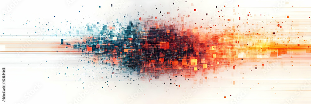 Poster abstract digital data explosion background