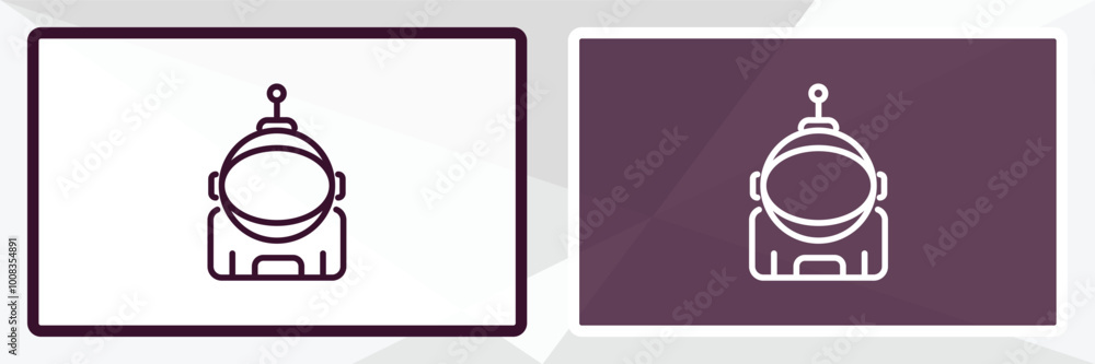 Poster astronaut ingravity outline icon. linear vector from astronomy concept. thin line white and black as