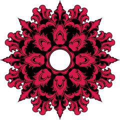 Circle ornament frame for wedding. Vector illustration