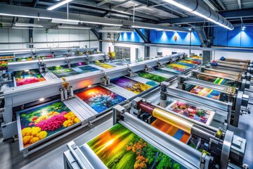 Advanced Digital Printing Machine in a Modern Printing Facility for High-Quality Production Workflows