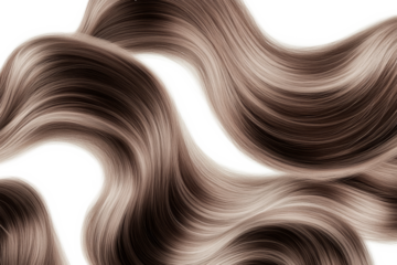 High-Quality PNG of Brown shiny wavy hair Isolated on White Background – High Resolution