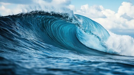 Crashing Ocean Wave During a Storm, Powerful Nature Scene