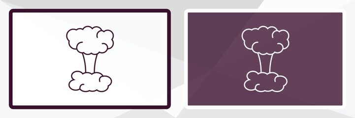 bomb detonation outline icon. Linear vector from army and milatry concept. Thin line white and black bomb detonation icon isolated on white and dark background