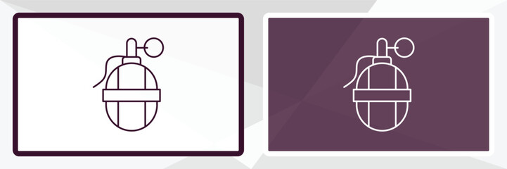 grenade launcher outline icon. Linear vector from army and milatry concept. Thin line white and black grenade launcher icon isolated on white and dark background