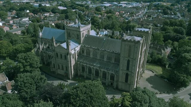 Aerial view of the Cathedral in Ripon