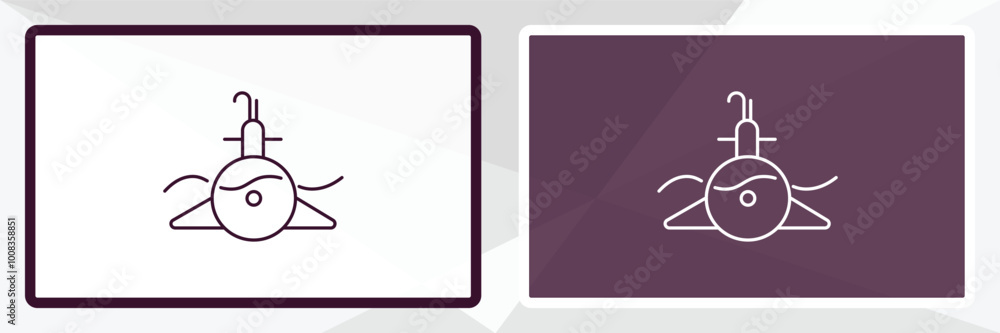 Aufkleber submarine front view outline icon. linear vector from army and milatry concept. thin line white and 