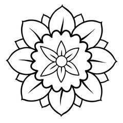 Eye Catching Zinnia and Maple Leaf Border Vector Illustration for Art Enthusiasts
