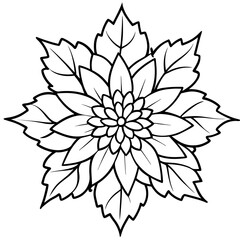 Stunning Vector Illustration of Zinnia and Maple Leaf Border for Your Designs
