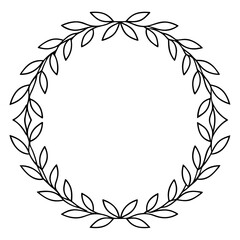Wreath Inspired Circular Pattern Vector Illustration for Elegant Home Decor Designs

