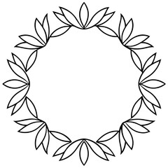 Modern Wreath Inspired Circular Pattern Vector Illustration for Stylish Branding Ideas
