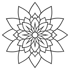 Vibrant Symmetrical Chrysanthemum Mandala Vector Illustration for Creative Artworks
