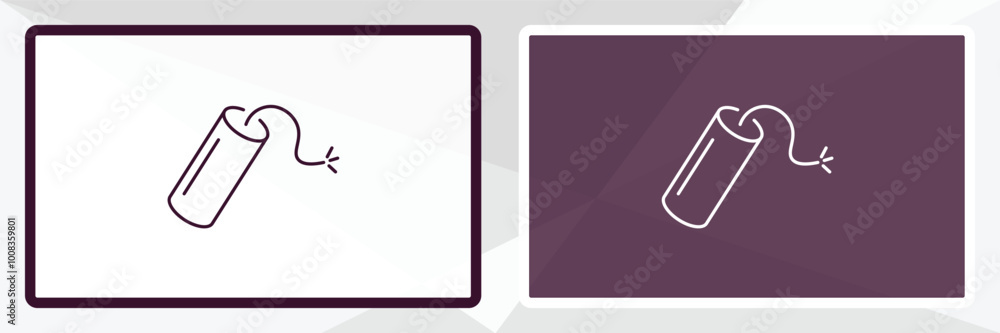 Aufkleber dynamite outline icon. linear vector from army and milatry concept. thin line white and black dynami
