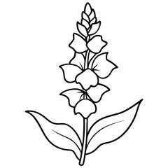 Striking Snapdragon in Fall Bloom Vector Illustration Evoking the Charm of Autumn Gardens
